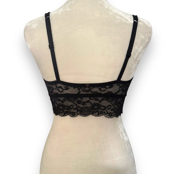 ✨Limited Edition✨ Victoria’s Secret PINK 💎Rhinestone Black Lace Bralette - Picture 5 of 8